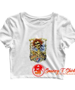 Big Bertha Skull and Roses Crop Top Shirt