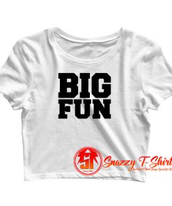 Big Fun Medium Front Quote Crop Top Shirt