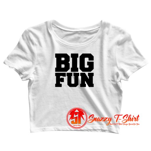 Big Fun Medium Front Quote Crop Top Shirt