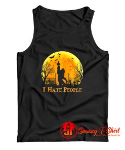 Bigfoot Holloween I hate people Sunset Tank Top