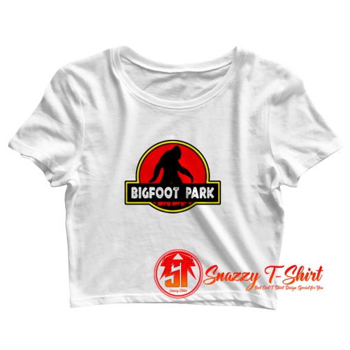 Bigfoot Park Jurassic Parody Crop Top Shirt