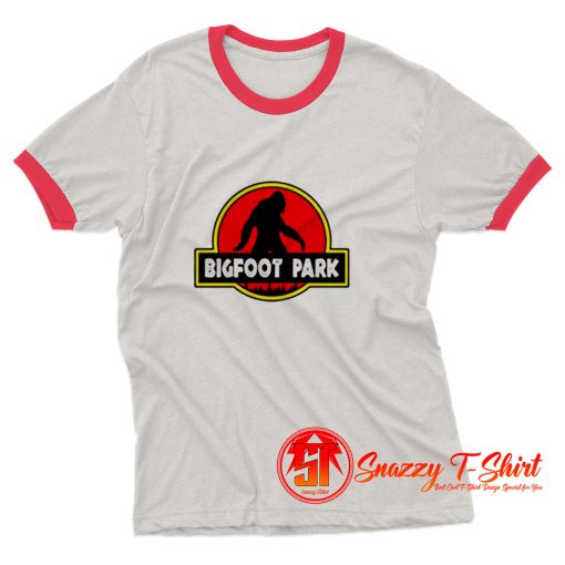 Bigfoot Park Jurassic Parody Ringer Tee