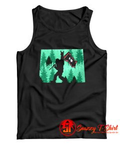 Bigfoot Rock And Roll Wyoming Flag Tank Top