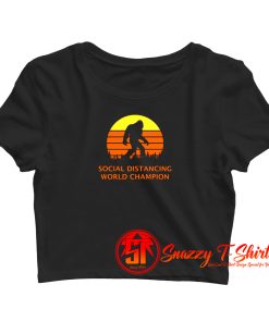 Bigfoot Sasquatch Social World Crop Top Shirt