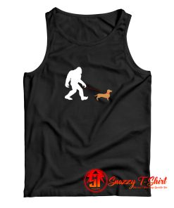 Bigfoot walking a daschund Tank Top