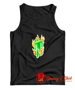 Billie Eilish Flaming Neon Official Logo Tank Top