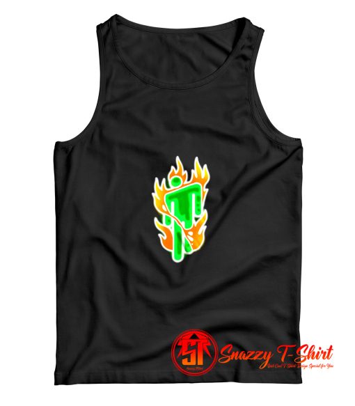 Billie Eilish Flaming Neon Official Logo Tank Top