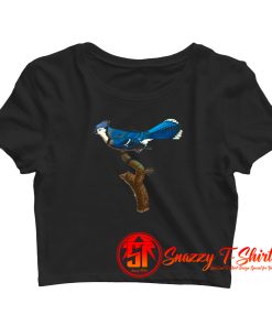 Bird Watcher Blue Jay Crop Top Shirt