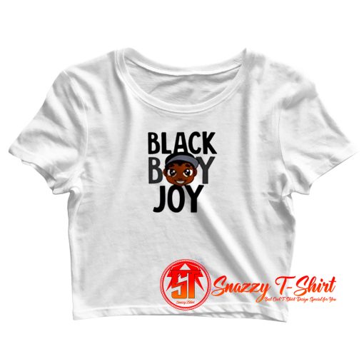 Black Boy Joy Cartoon Crop Top Shirt