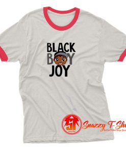 Black Boy Joy Cartoon Ringer Tee