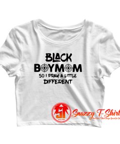 Black Boy Mom Crop Top Shirt