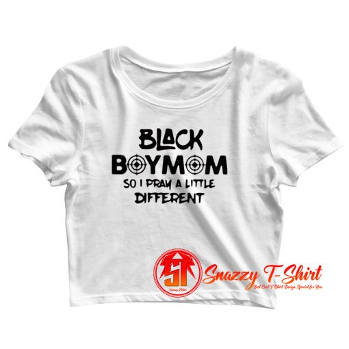 Black Boy Mom Crop Top Shirt