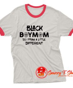 Black Boy Mom Ringer Tee