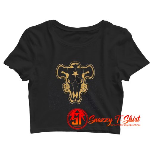 Black Bulls Squad Emblem Crop Top Shirt