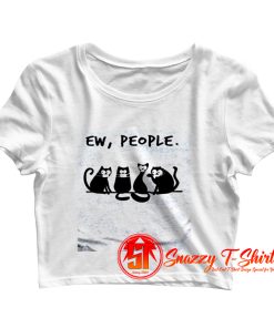 Black Cat Ew People Crop Top Shirt