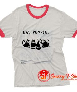 Black Cat Ew People Ringer Tee