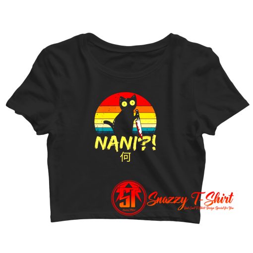 Black Cat Nani Crop Top Shirt