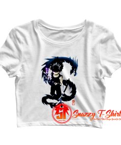 Black Dragon Crop Top Shirt