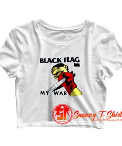 Black Flag Grunge My War Crop Top Shirt