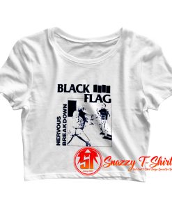 Black Flag Nervous Breakdown Rock Band Crop Top Shirt