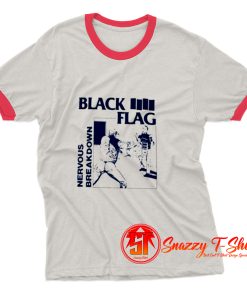 Black Flag Nervous Breakdown Rock Band Ringer Tee