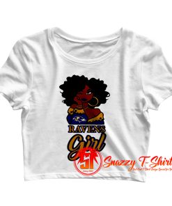 Black Girl Baltimore Ravens Crop Top Shirt