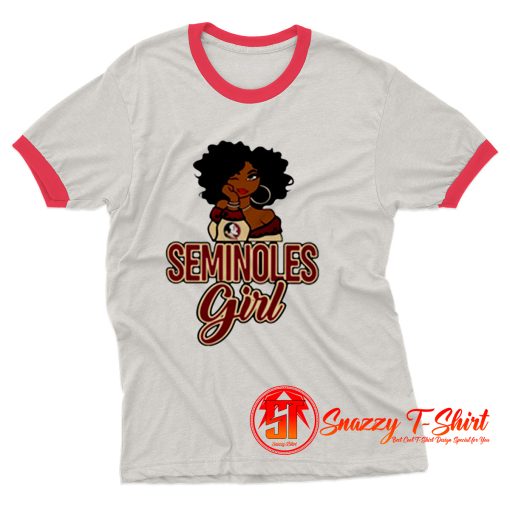 Black Girl Florida State Seminoles Ringer Tee