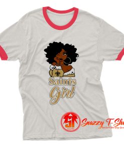 Black Girl Oklahoma Saints Ringer Tee