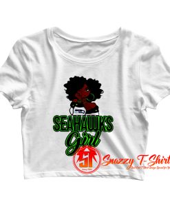 Black Girl Seattle Seahawks Crop Top Shirt