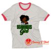 Black Girl Seattle Seahawks Ringer Tee