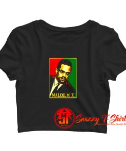 Black History Month African Civil Rights Activist Malcom X Crop Top Shirt