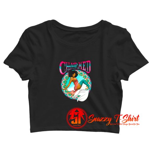 Black Mermaid Crop Top Shirt