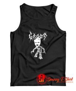 Black Metal Groot Guardians of the Galaxy Tank Top