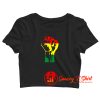 Black Power Crop Top Shirt