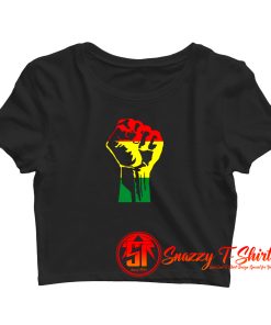 Black Power Crop Top Shirt