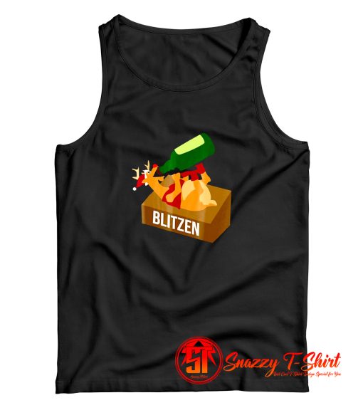 Blitzen Drunk Christmas Tank Top