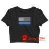 Blue Lives Matter Shirt I Dont Kneel American Flag Thin Blue Line Crop Top Shirt