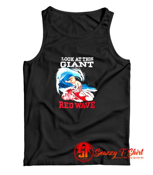 Blue Wave Trump Surfing Election Tank Top