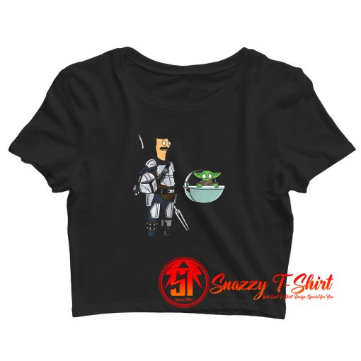 Bob Belcher Mandalorian baby Yoda Crop Top Shirt