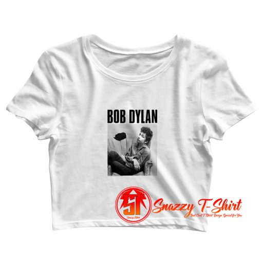 Bob Dylan Sitting Crop Top Shirt