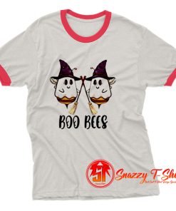 Boo Bees Witch Halloween Ringer Tee