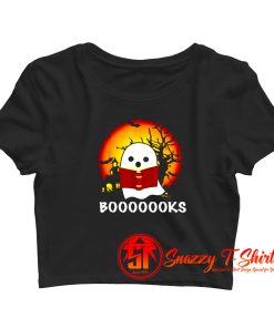 Boo Read Books Halloween Boooooks Crop Top Shirt