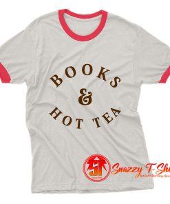 Books and Hot Tea Ringer Tee