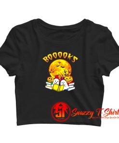 Booooks Book Gift For Halloween Costume Crop Top Shirt