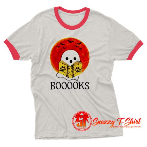 Booooks Halloween Ringer Tee