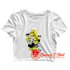 Bootleg Bart Snoopy Mickey Skate Crop Top Shirt