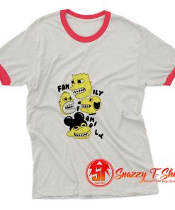 Bootleg Bart Snoopy Mickey Skate Ringer Tee