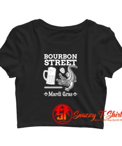 Bourbon Street Mardi Gras New Orleans Louisiana Crop Top Shirt