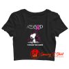 Breast Cancer Awareness My God Is Bigger Than Cancer Snoopy Crop Top Shirt