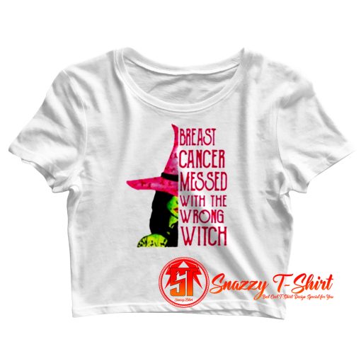 Breast Cancer Messed Crop Top Shirt